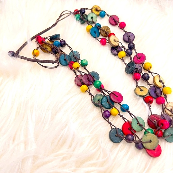 Jewelry - Handmade Colorful Wood 🪵 Women’s Necklace